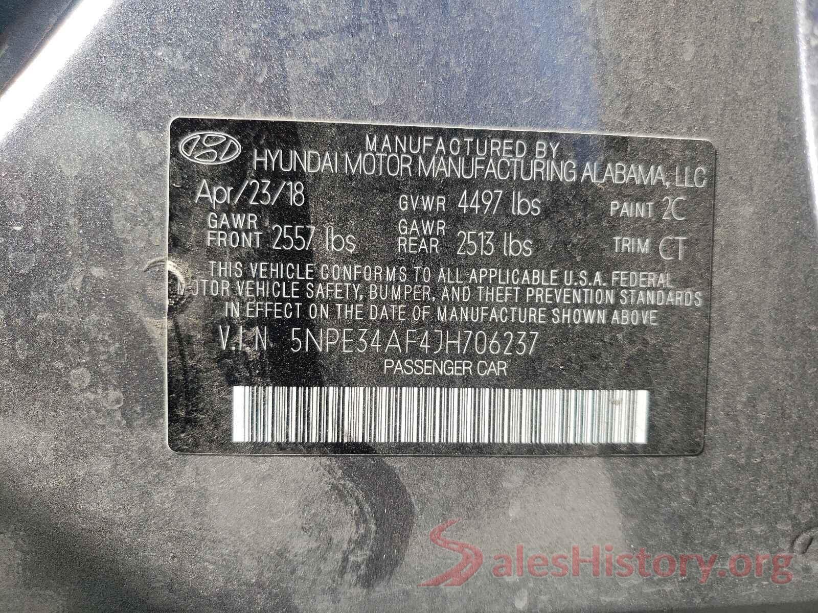 5NPE34AF4JH706237 2018 HYUNDAI SONATA