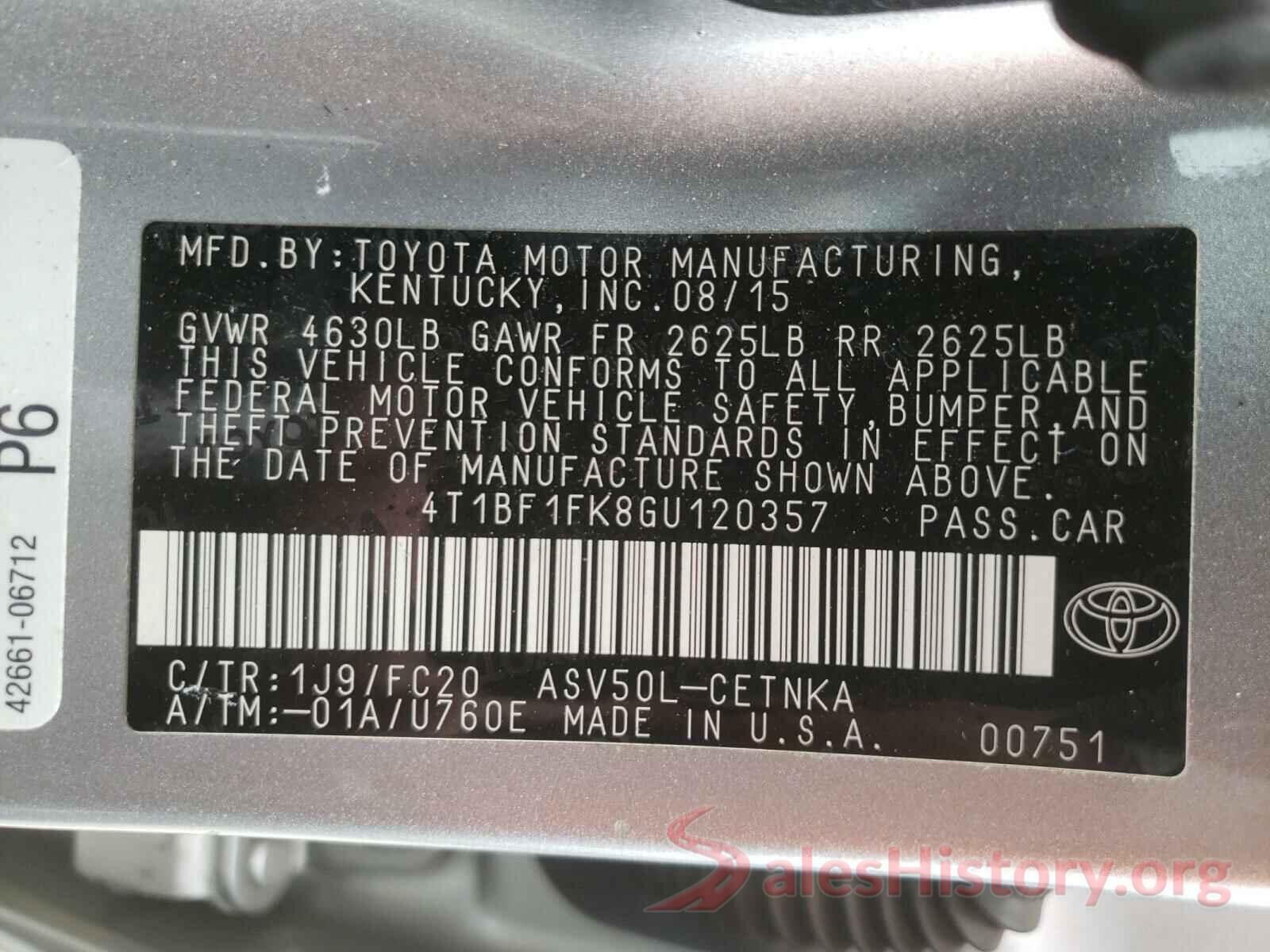 4T1BF1FK8GU120357 2016 TOYOTA CAMRY