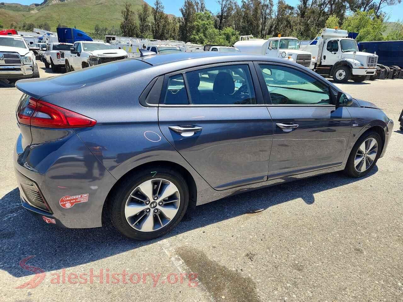 2018 HYUNDAI IONIQ VIN KMHC65LD8JU104362, right side view
