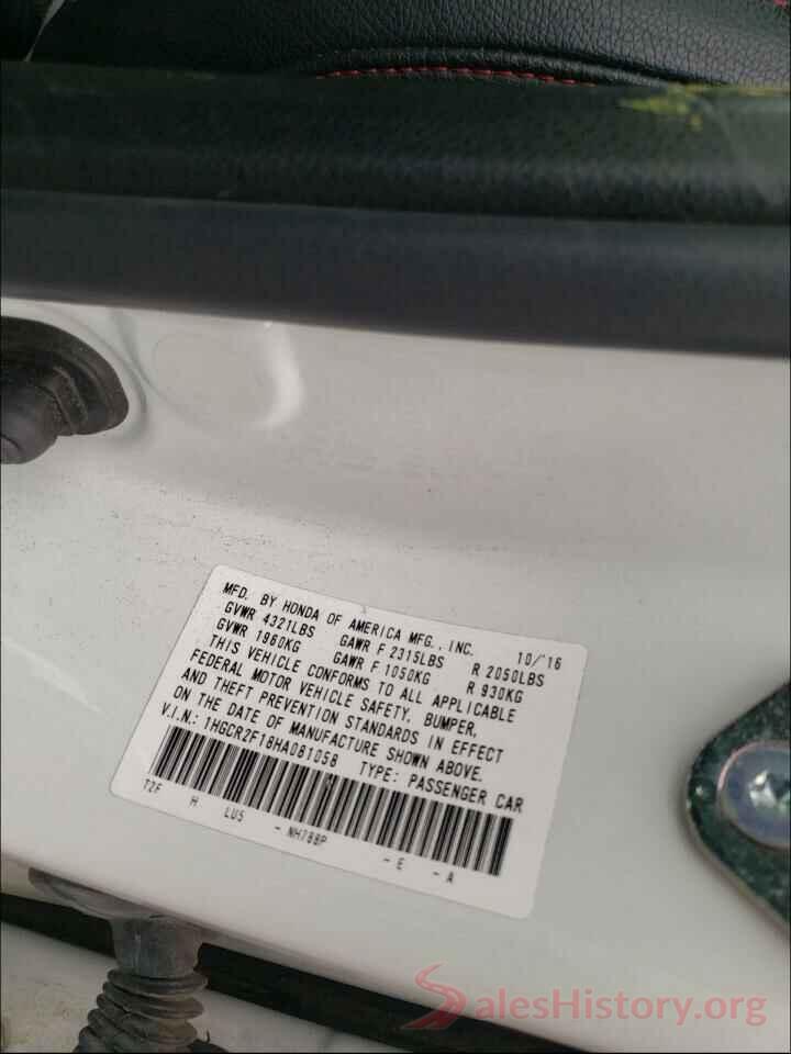 1HGCR2F18HA081058 2017 HONDA ACCORD