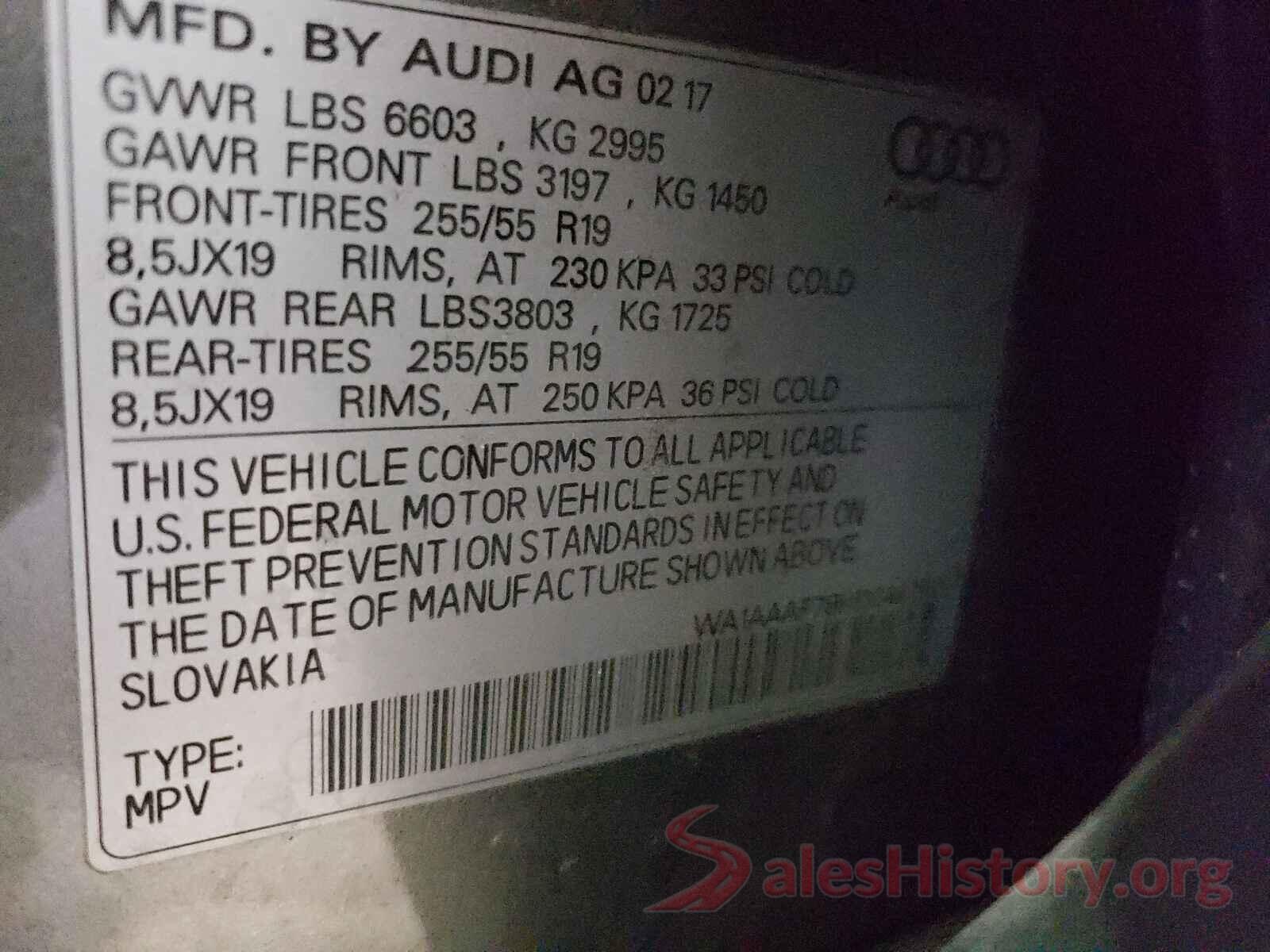 WA1AAAF78HD044791 2017 AUDI Q7