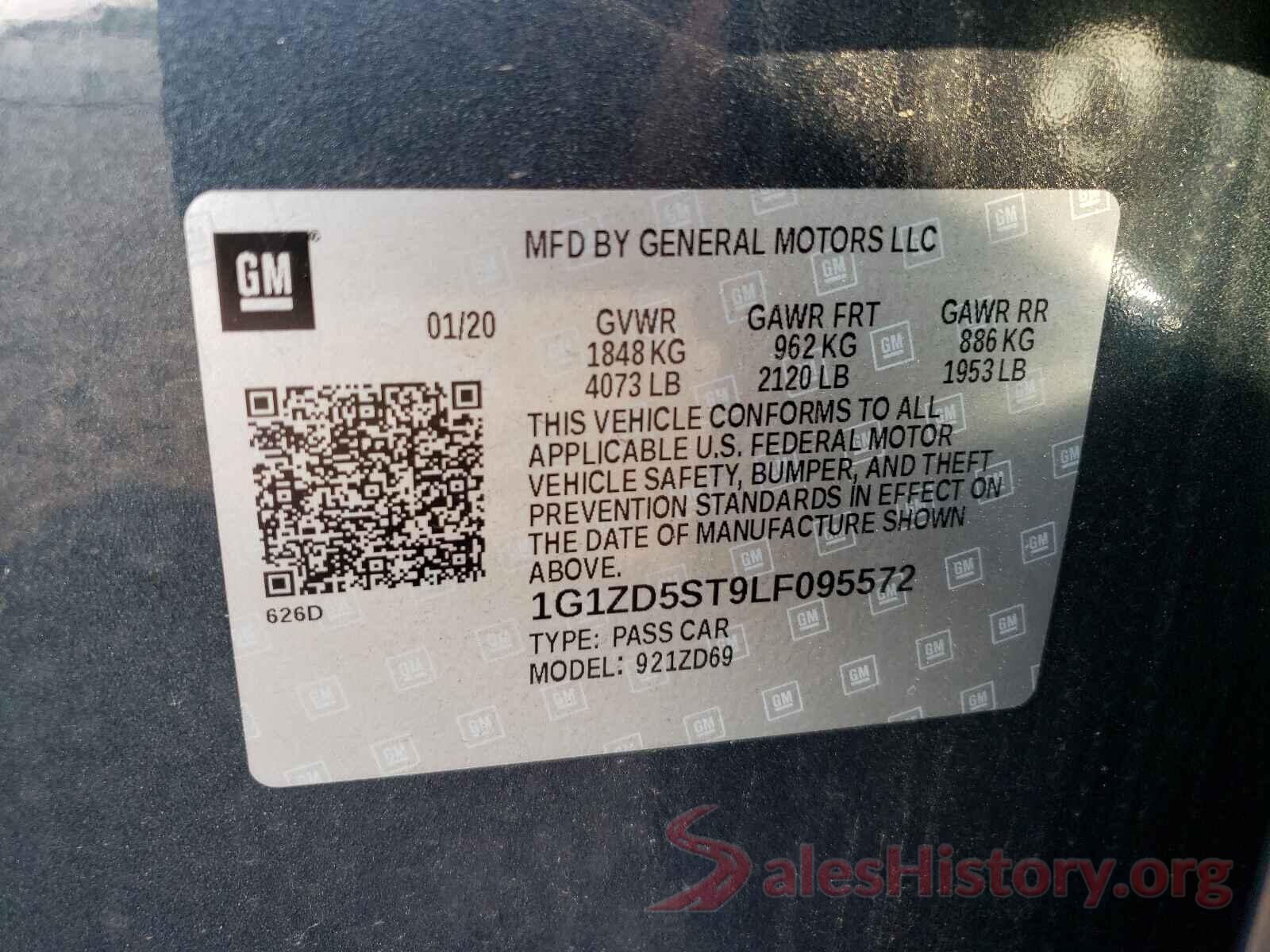 1G1ZD5ST9LF095572 2020 CHEVROLET MALIBU