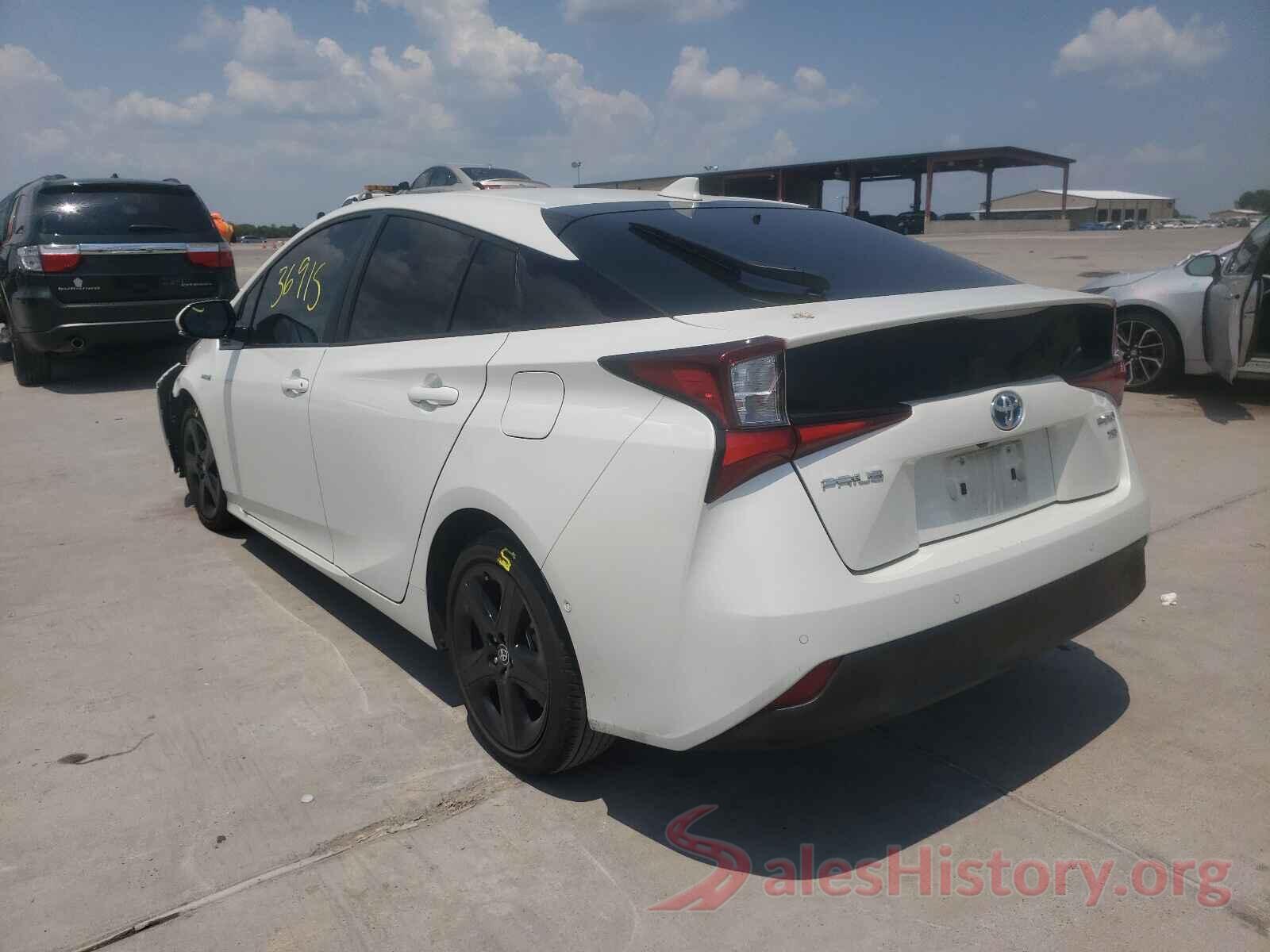 JTDKARFU2K3076695 2019 TOYOTA PRIUS