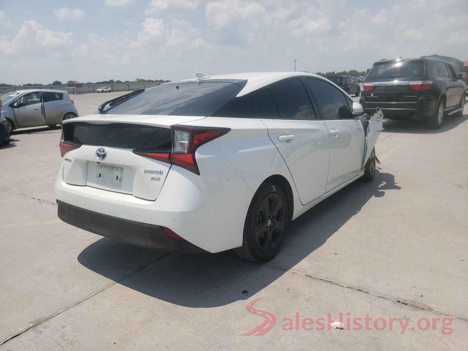 JTDKARFU2K3076695 2019 TOYOTA PRIUS