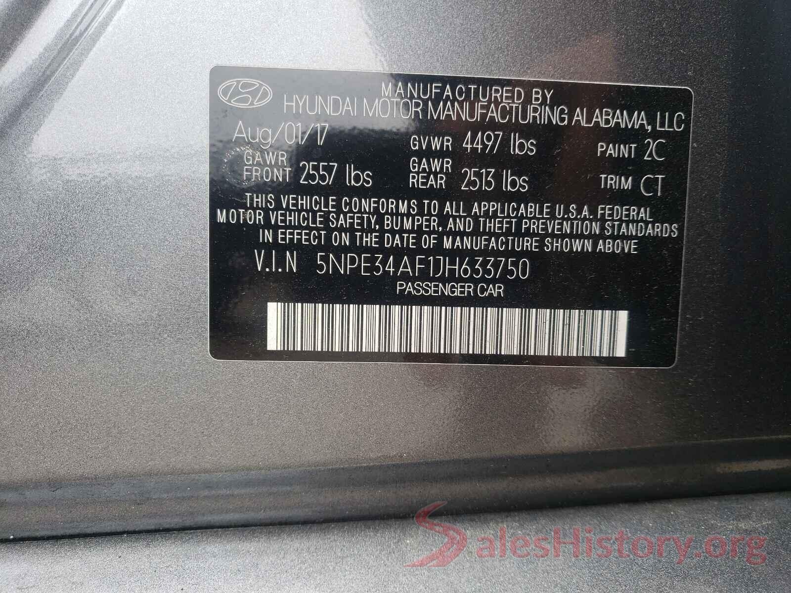 5NPE34AF1JH633750 2018 HYUNDAI SONATA