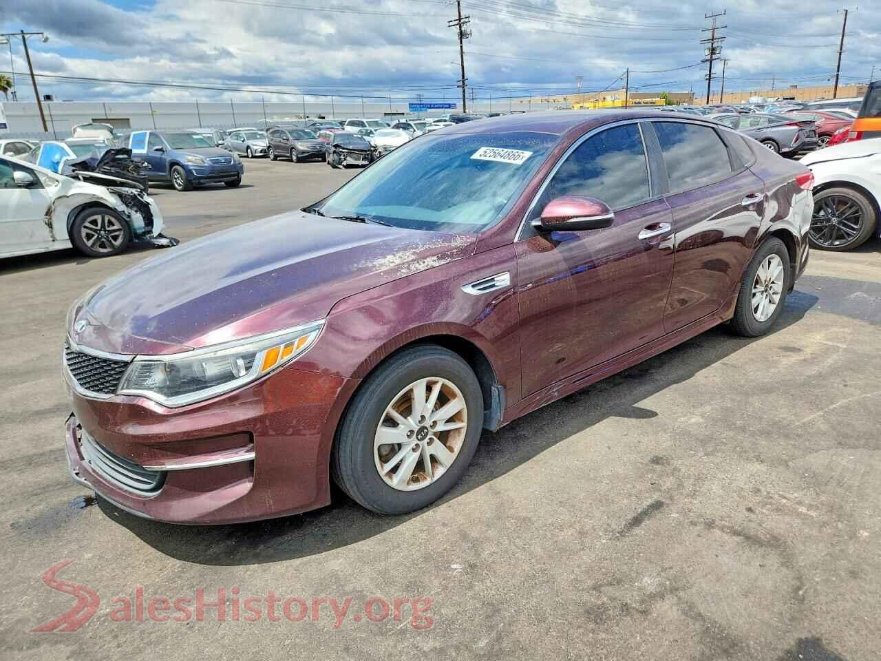 2018 KIA OPTIMA VIN 5XXGT4L32JG186322, auction photo