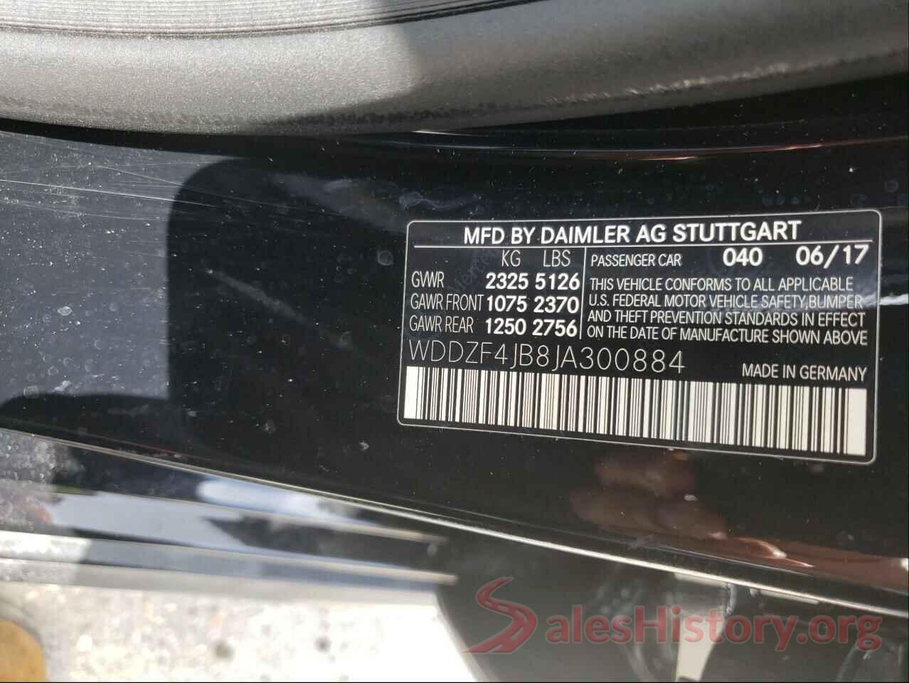 WDDZF4JB8JA300884 2018 MERCEDES-BENZ E-CLASS