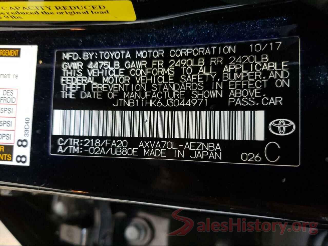 JTNB11HK6J3044971 2018 TOYOTA CAMRY