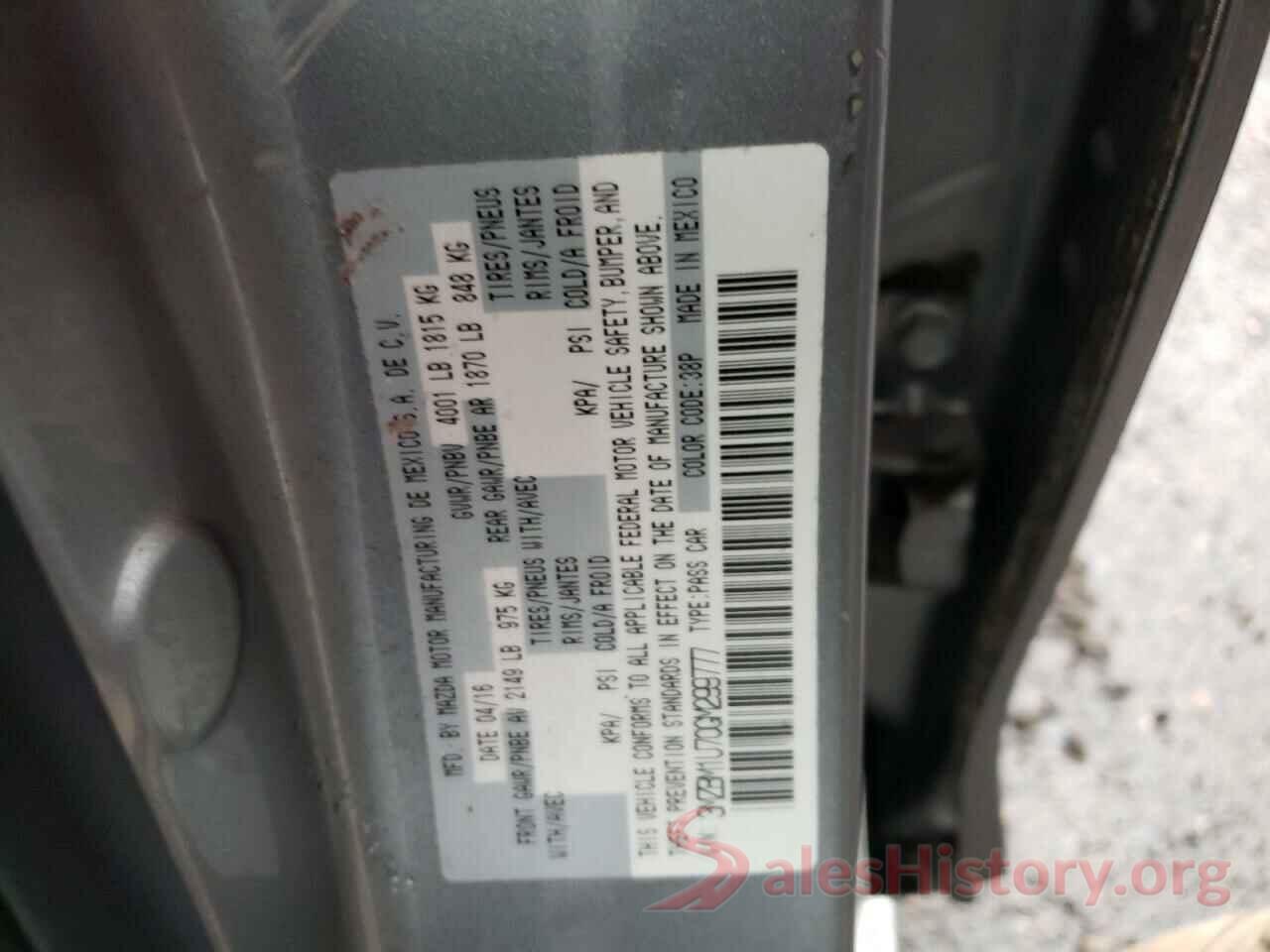 3MZBM1U70GM299777 2016 MAZDA 3