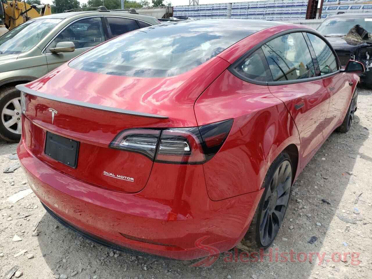 5YJ3E1ECXNF263323 2022 TESLA MODEL 3