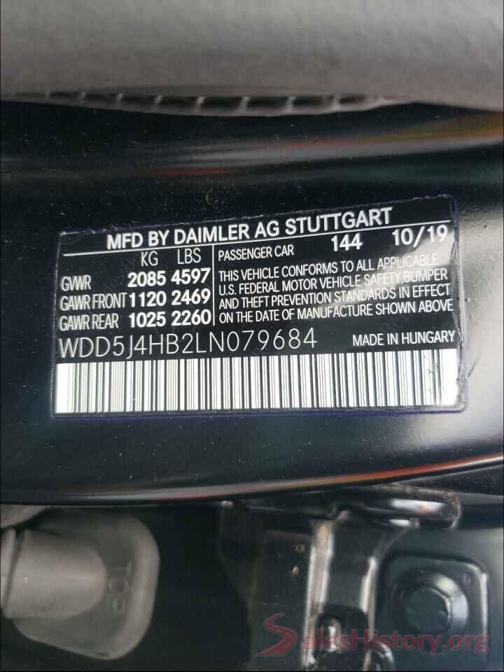 WDD5J4HB2LN079684 2020 MERCEDES-BENZ CLA-CLASS