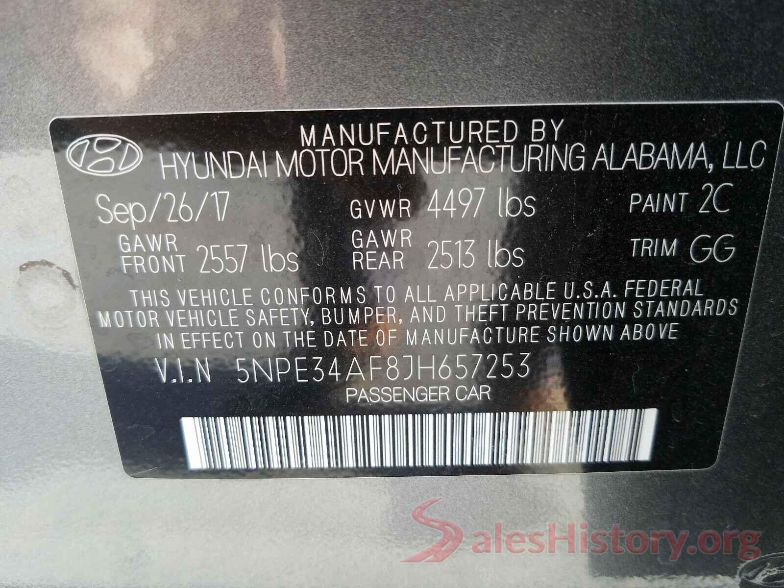 5NPE34AF8JH657253 2018 HYUNDAI SONATA