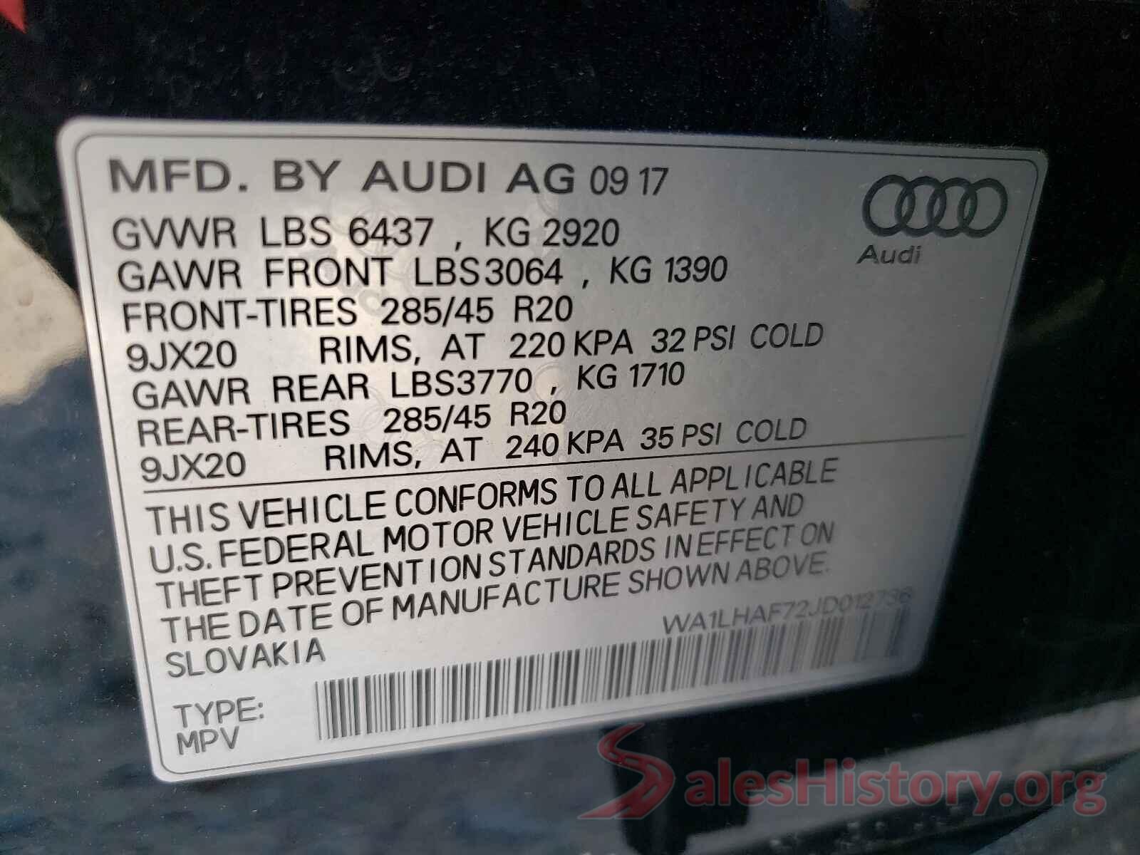 WA1LHAF72JD012736 2018 AUDI Q7