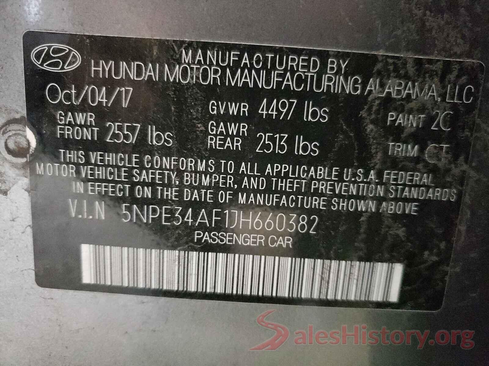 5NPE34AF1JH660382 2018 HYUNDAI SONATA