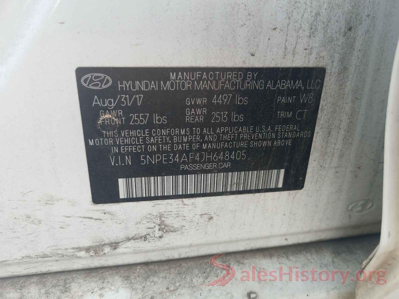 5NPE34AF4JH648405 2018 HYUNDAI SONATA