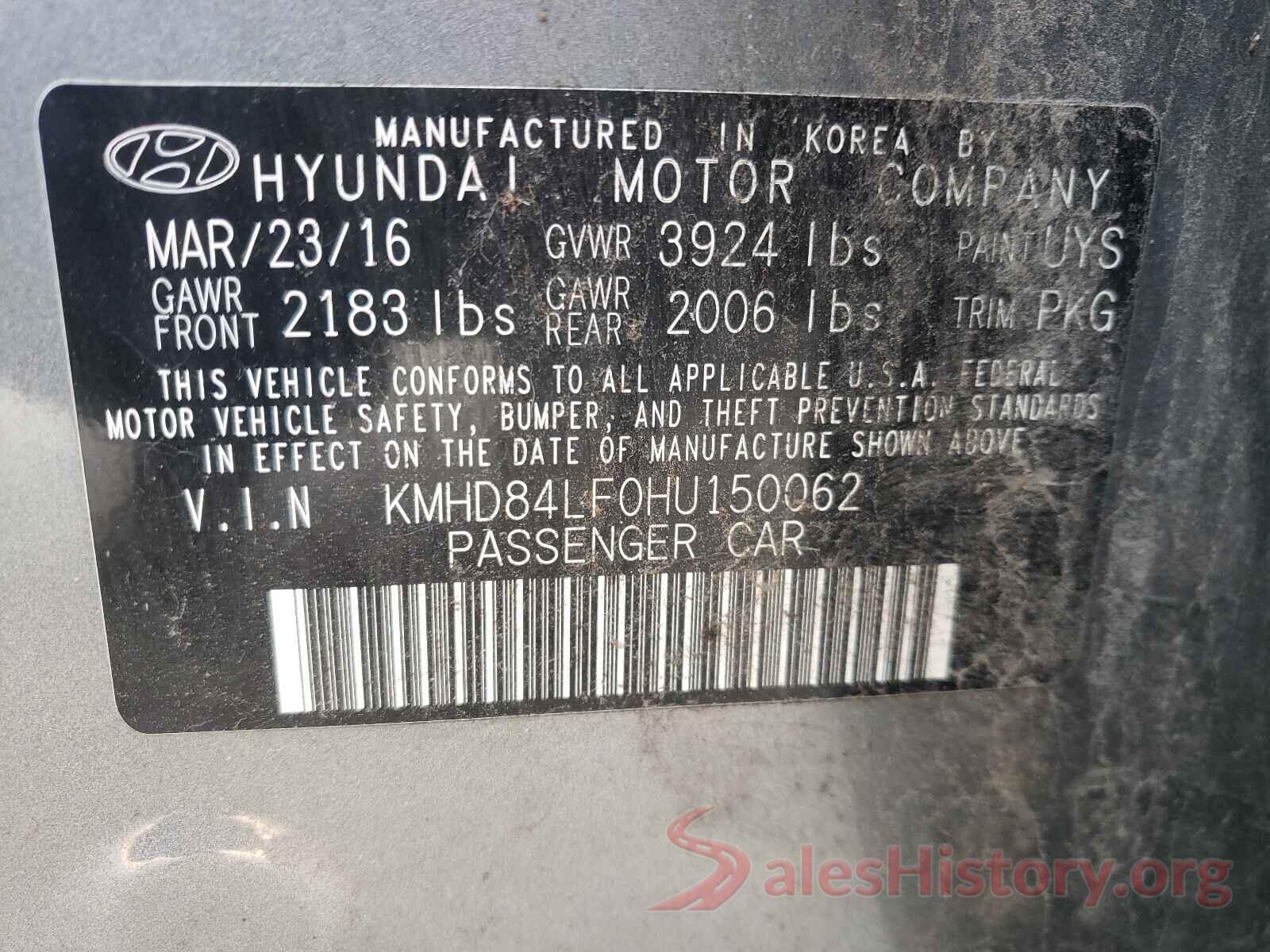 KMHD84LF0HU150062 2017 HYUNDAI ELANTRA