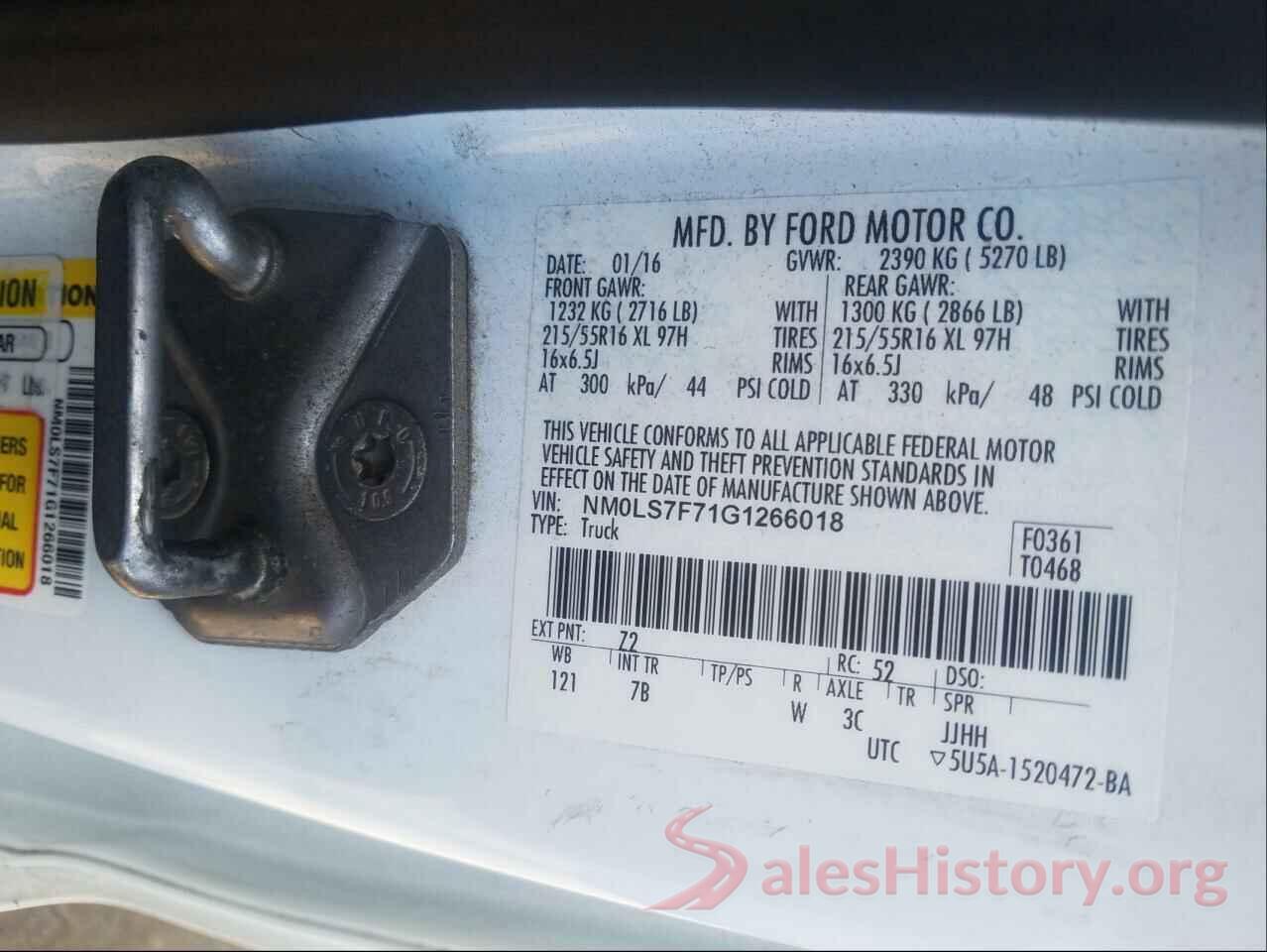 NM0LS7F71G1266018 2016 FORD TRANSIT CO