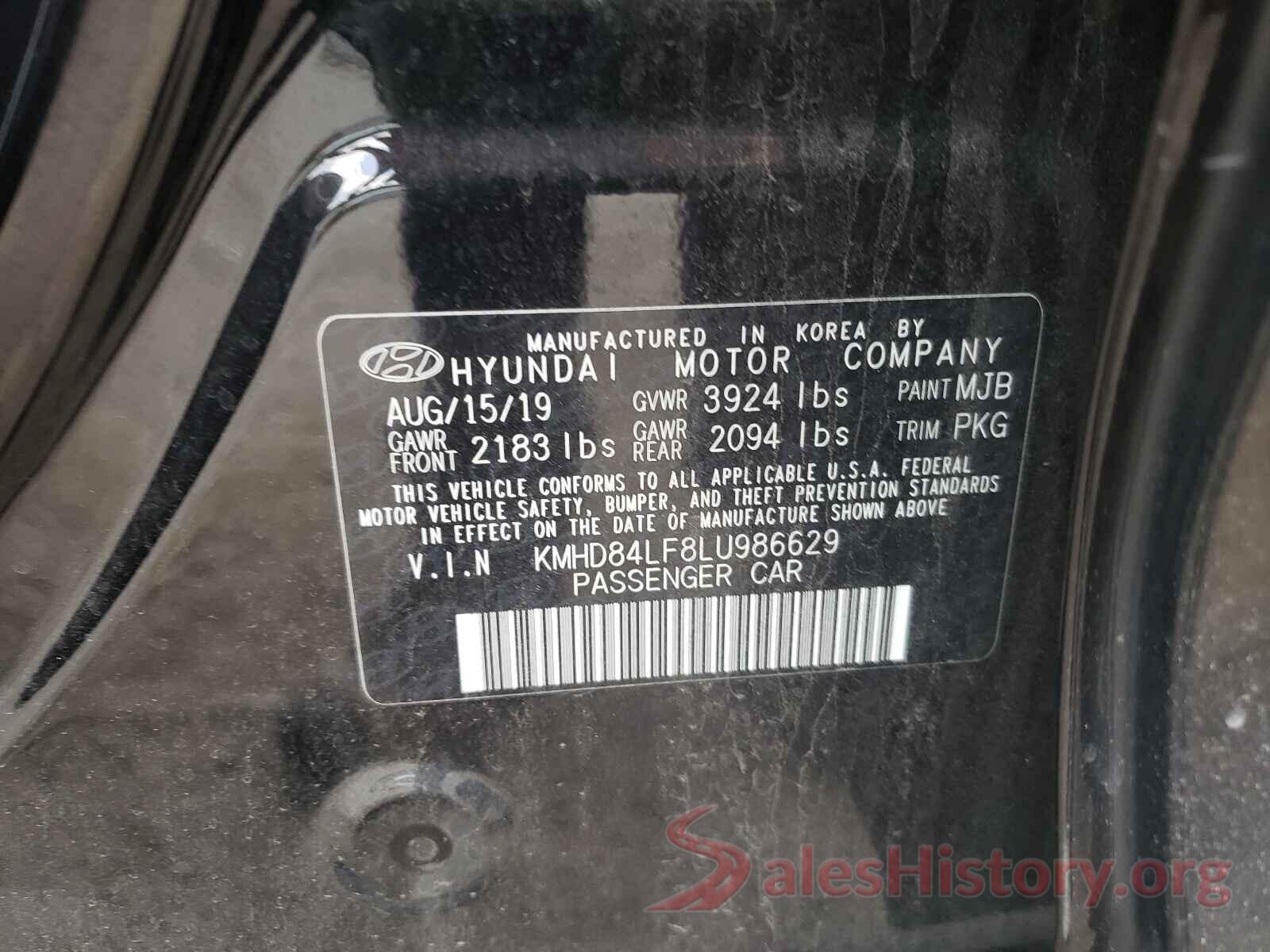 KMHD84LF8LU986629 2020 HYUNDAI ELANTRA