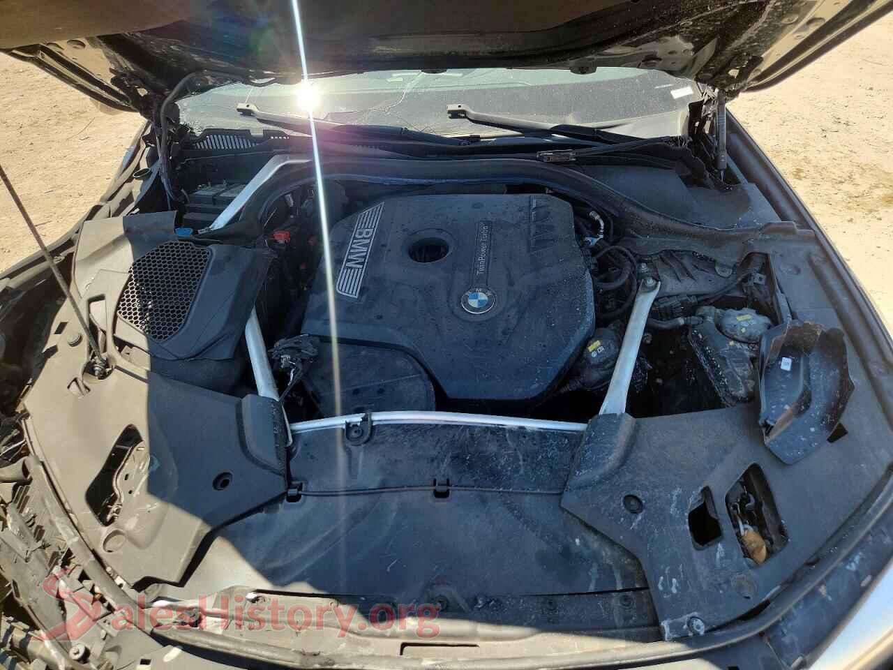 2019 BMW 5 SERIES VIN WBAJA7C53KG912842, VIN plate