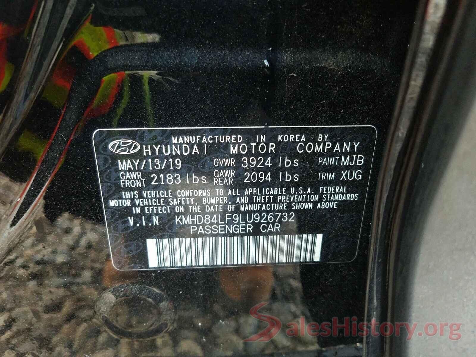 KMHD84LF9LU926732 2020 HYUNDAI ELANTRA