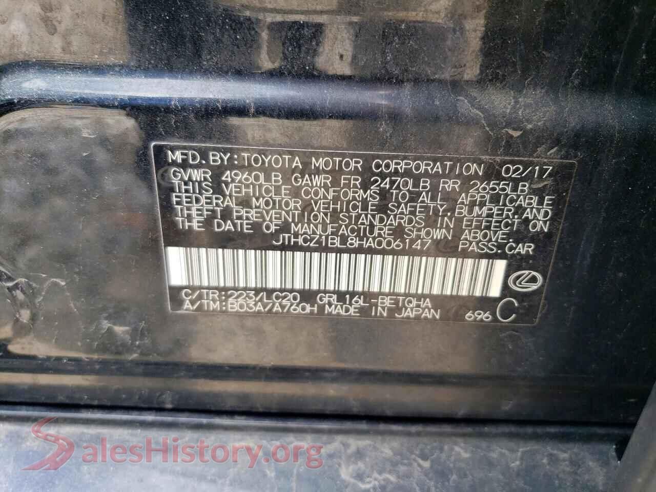 2017 LEXUS GS VIN JTHCZ1BL8HA006147, wheel and tire