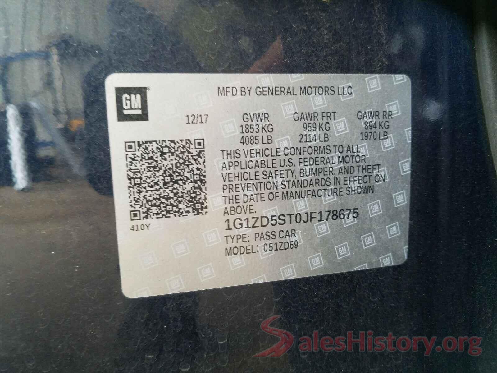 1G1ZD5ST0JF178675 2018 CHEVROLET MALIBU