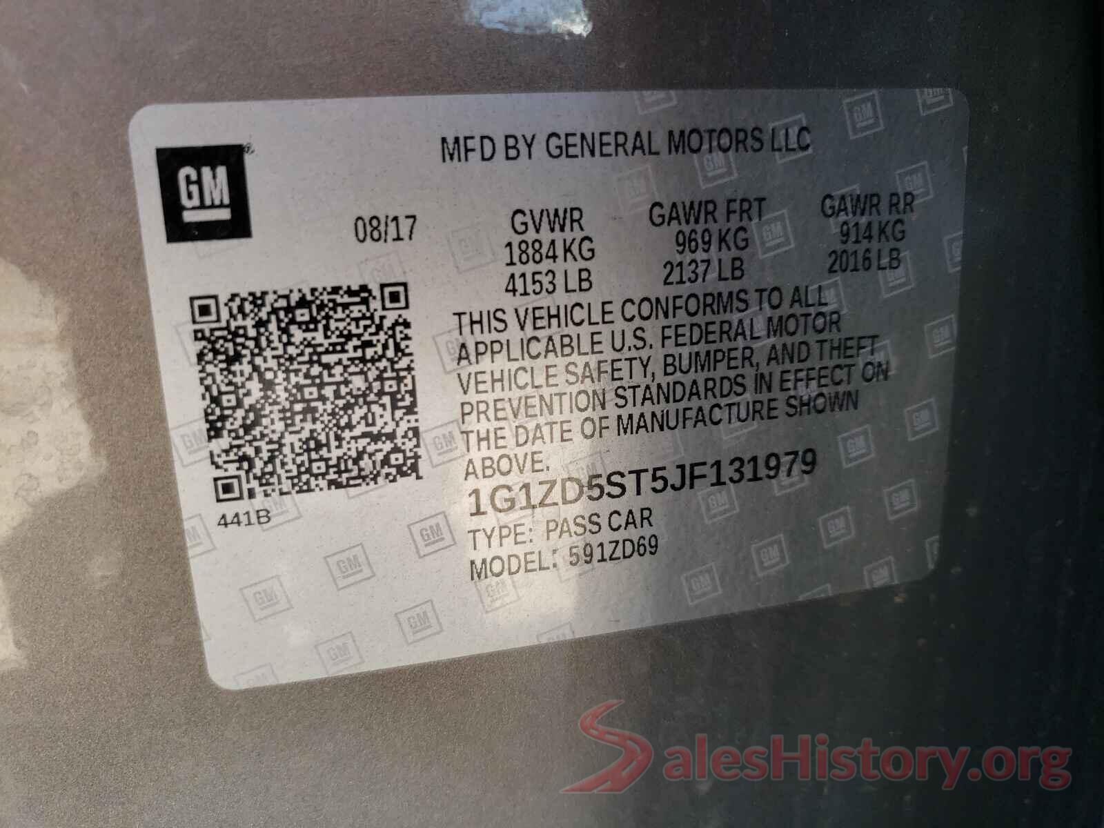 1G1ZD5ST5JF131979 2018 CHEVROLET MALIBU