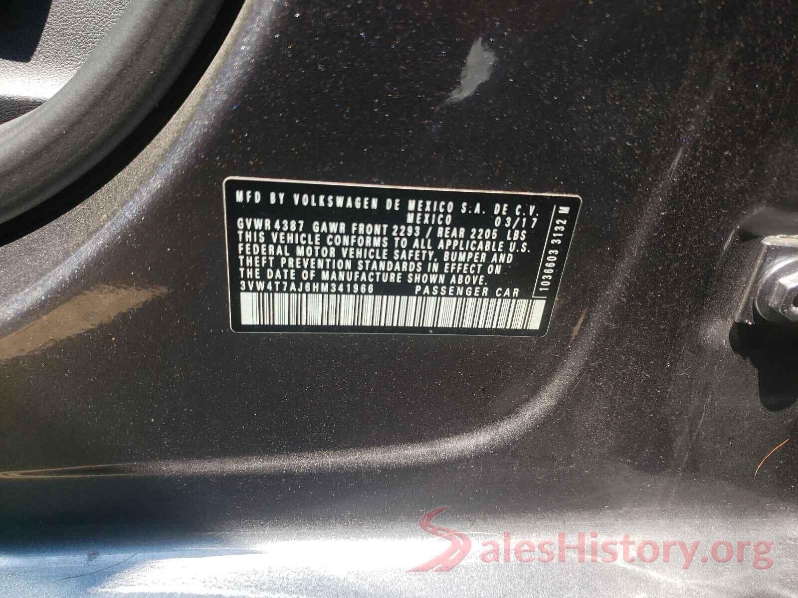 3VW4T7AJ6HM341966 2017 VOLKSWAGEN JETTA