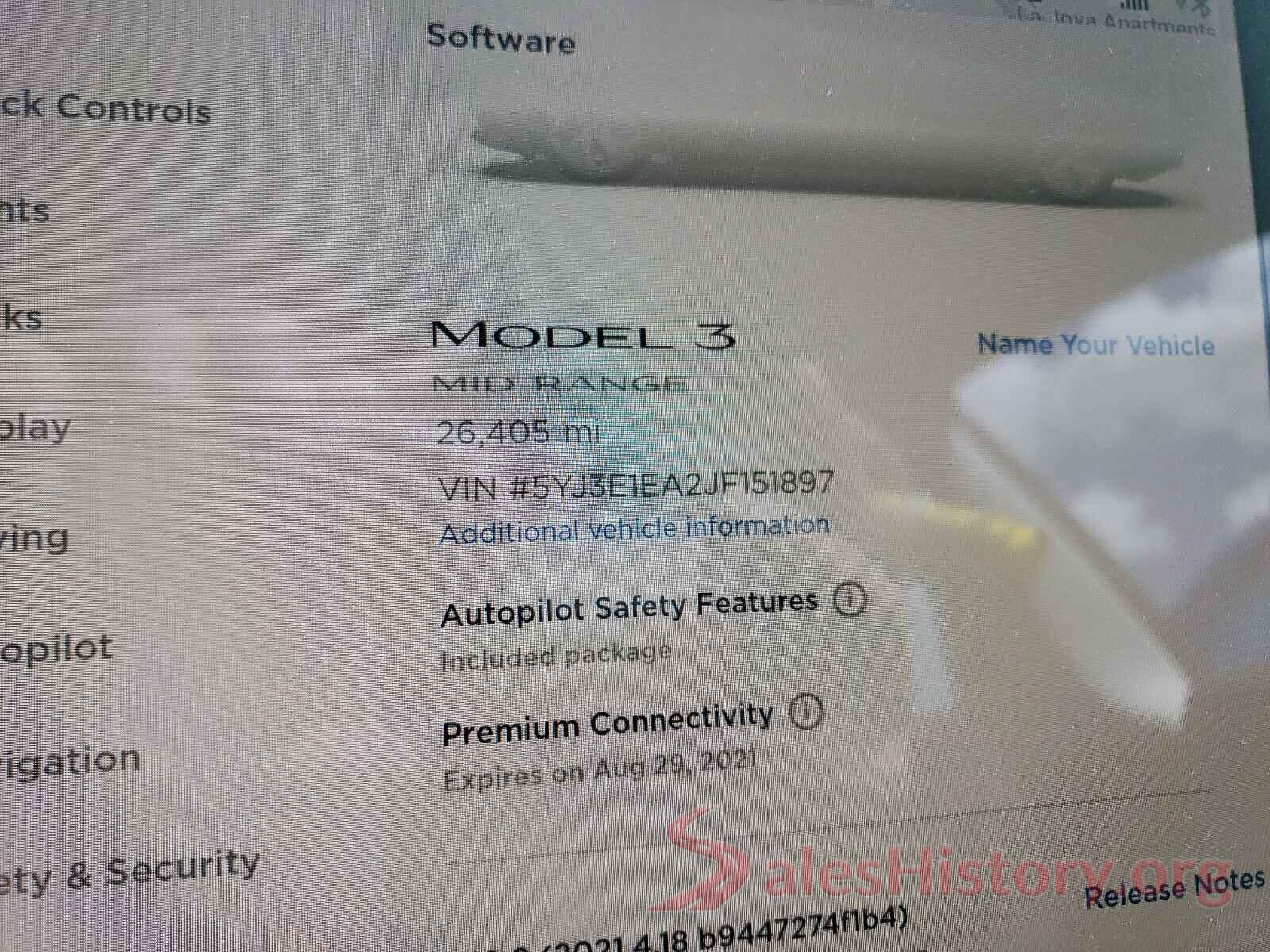 5YJ3E1EA2JF151897 2018 TESLA MODEL 3