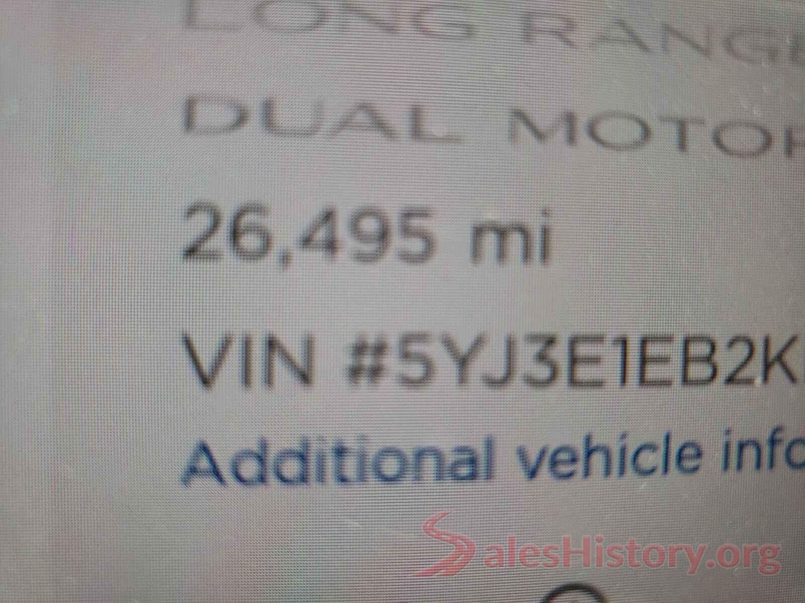 5YJ3E1EB2KF452583 2019 TESLA MODEL 3