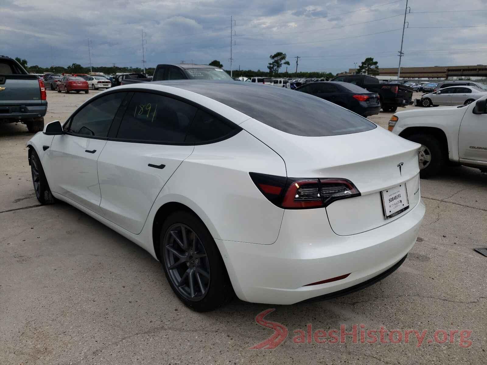 5YJ3E1EB8MF992281 2021 TESLA MODEL 3