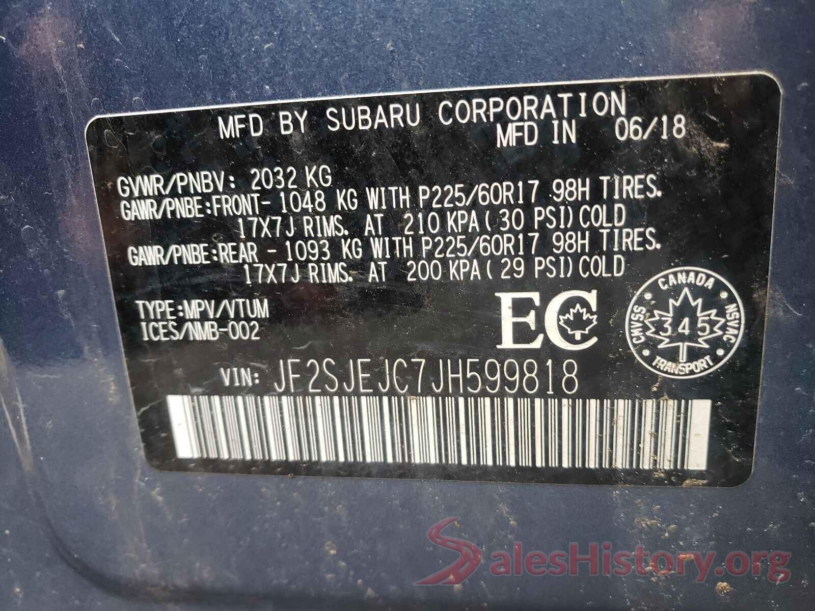 JF2SJEJC7JH599818 2018 SUBARU FORESTER