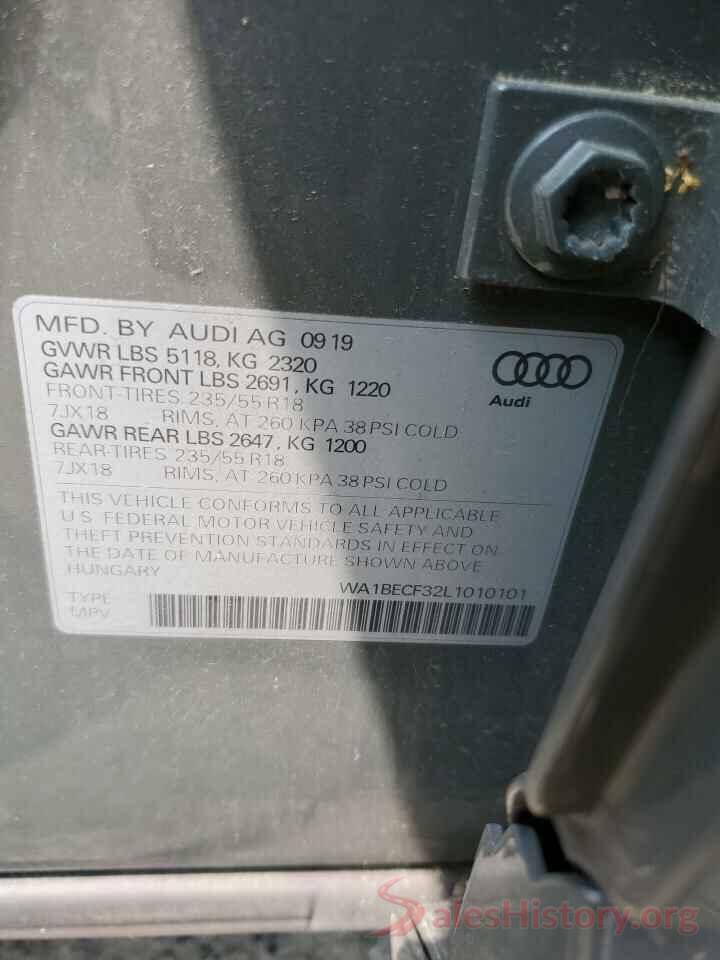 WA1BECF32L1010101 2020 AUDI Q3