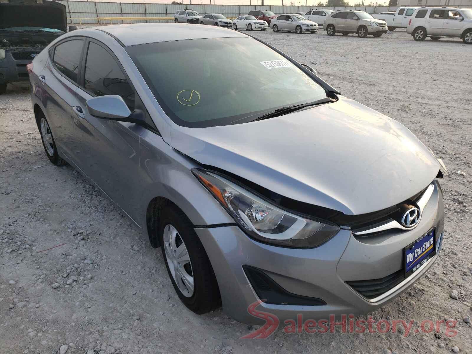 5NPDH4AE1GH729004 2016 HYUNDAI ELANTRA