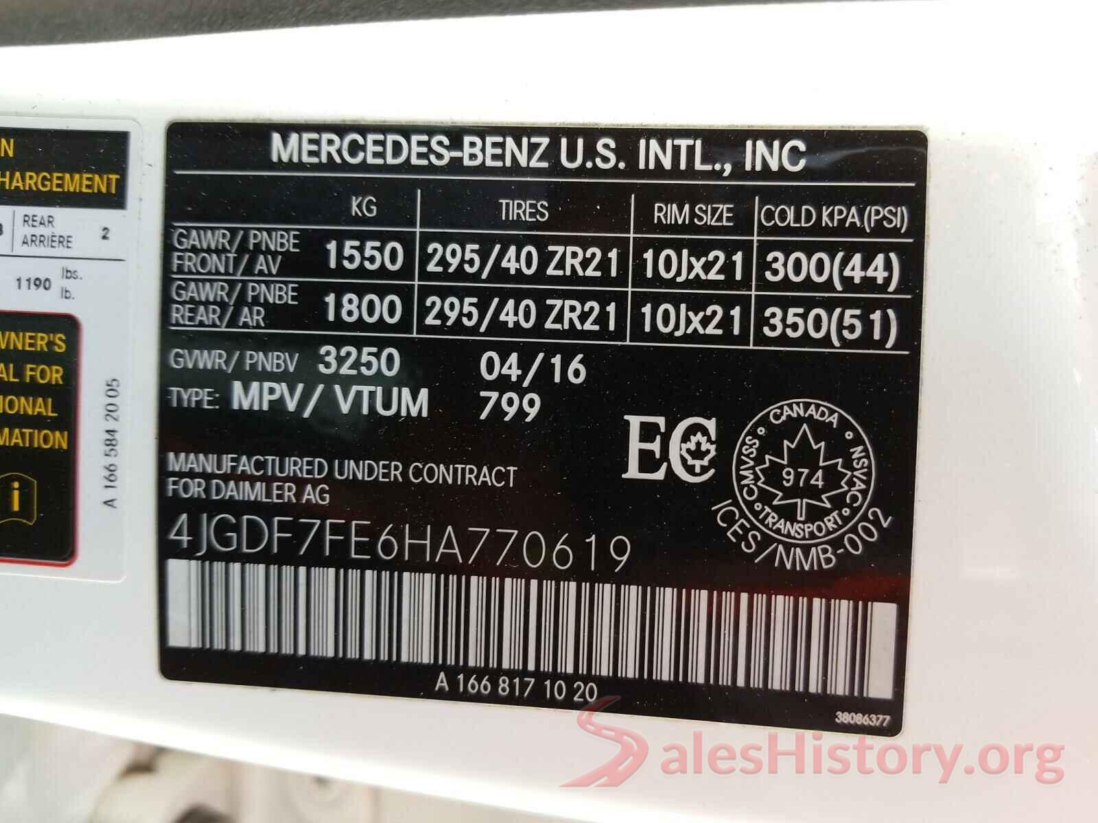 4JGDF7FE6HA770619 2017 MERCEDES-BENZ GLS-CLASS