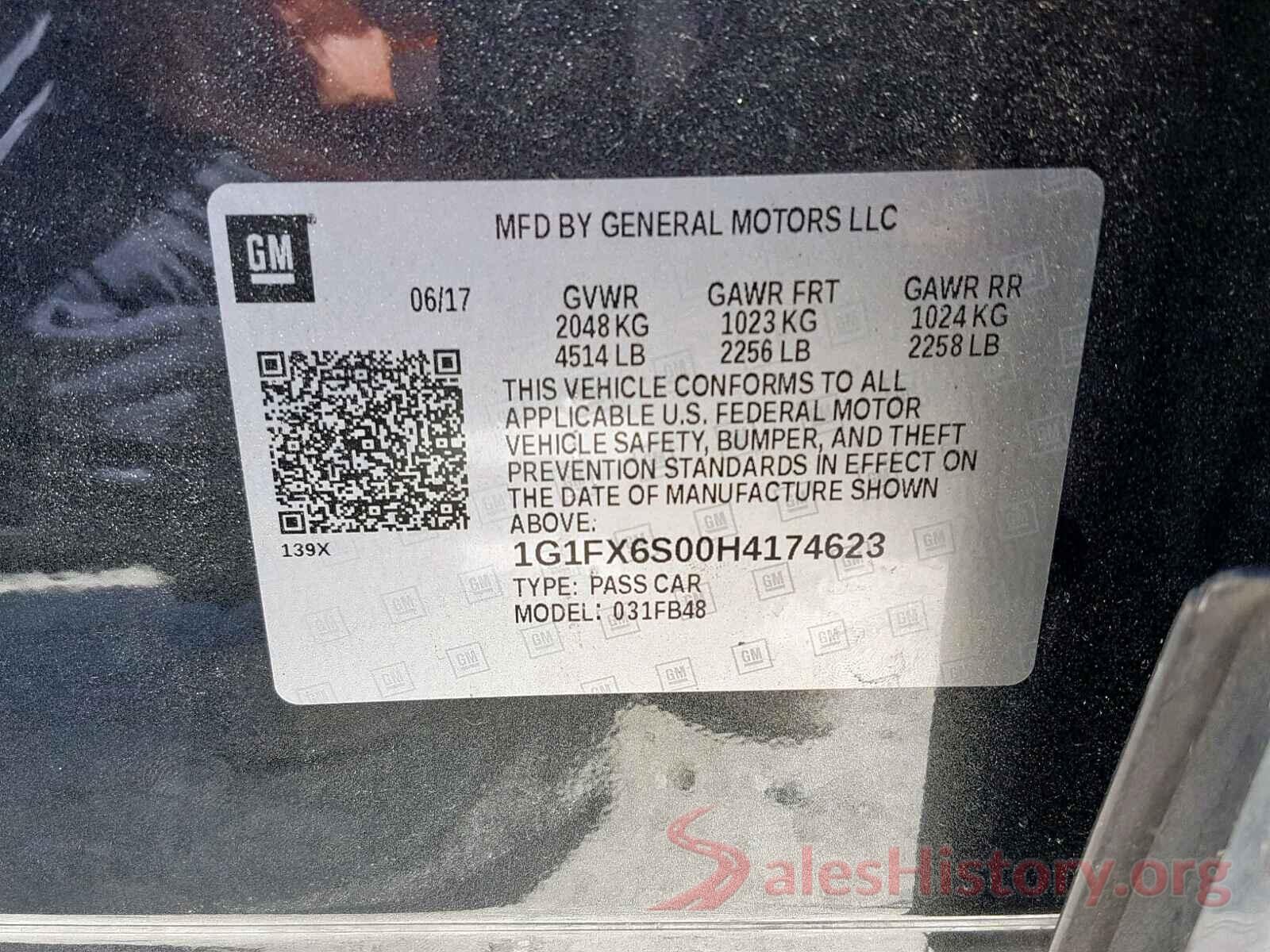 1G1FX6S00H4174623 2017 CHEVROLET BOLT