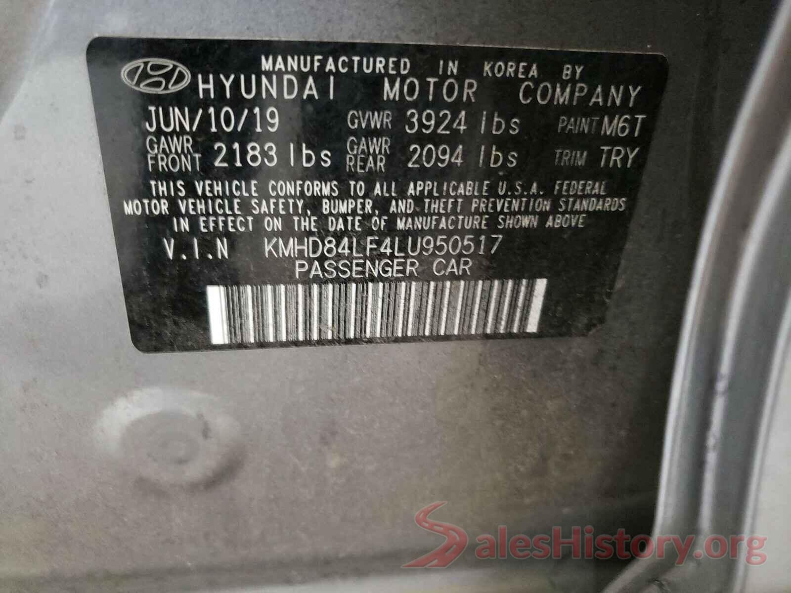 KMHD84LF4LU950517 2020 HYUNDAI ELANTRA