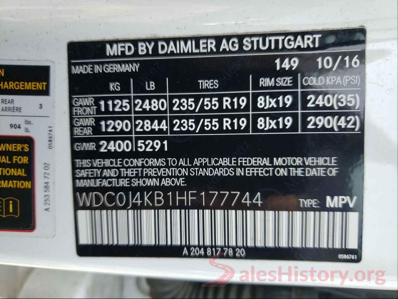 WDC0J4KB1HF177744 2017 MERCEDES-BENZ GLC-CLASS