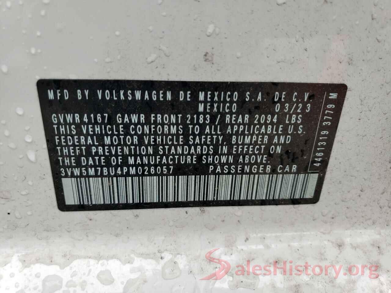 3VW5M7BU4PM026057 2023 VOLKSWAGEN JETTA