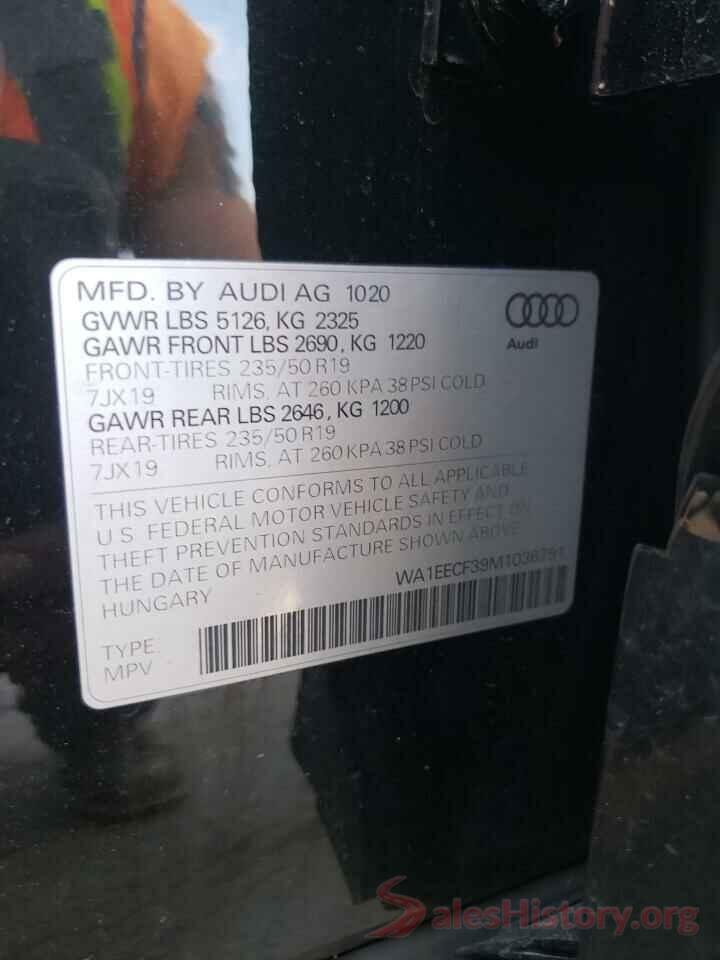 WA1EECF39M1036791 2021 AUDI Q3