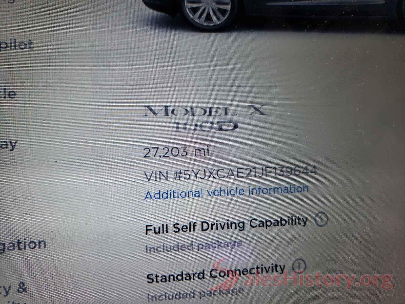 5YJXCAE21JF139644 2018 TESLA MODEL X