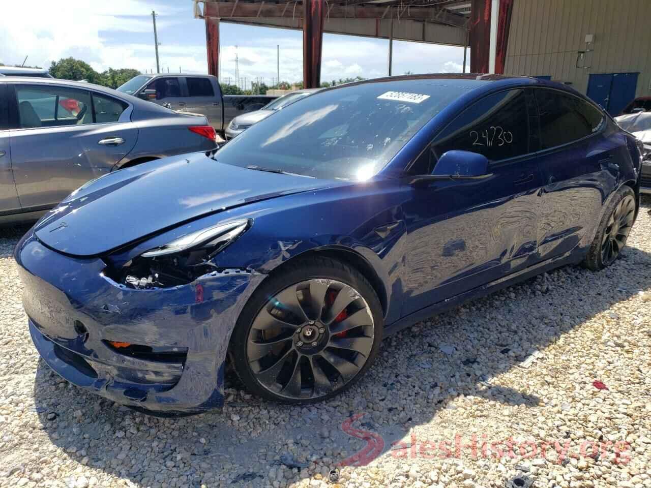 5YJ3E1EC0NF241265 2022 TESLA MODEL 3