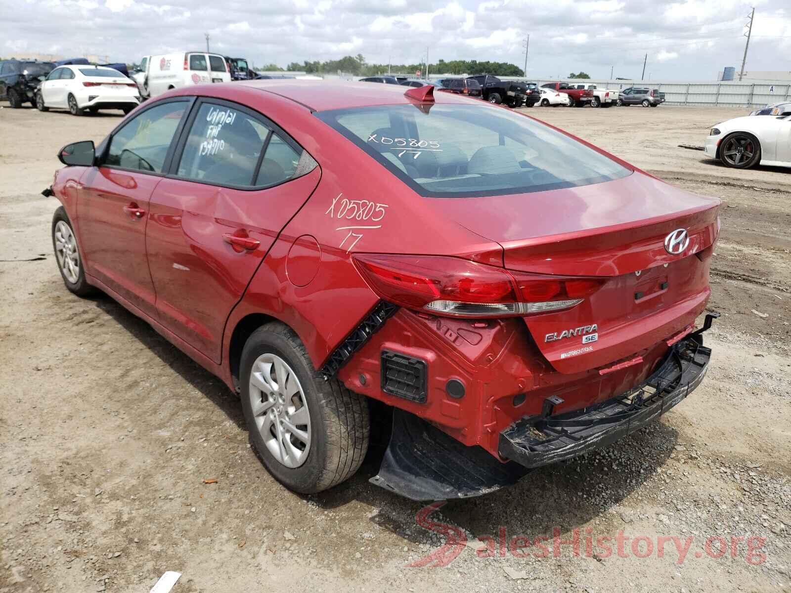 5NPD74LF7HH139710 2017 HYUNDAI ELANTRA