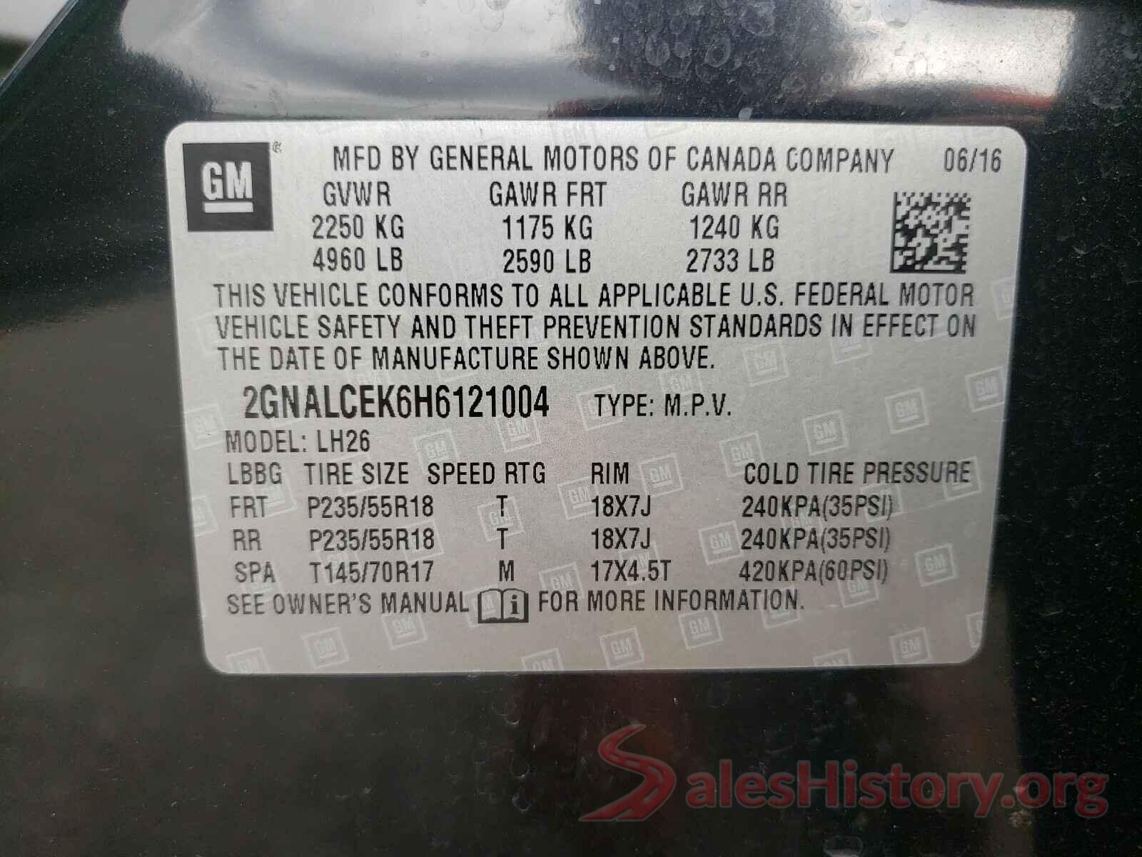 2GNALCEK6H6121004 2017 CHEVROLET EQUINOX