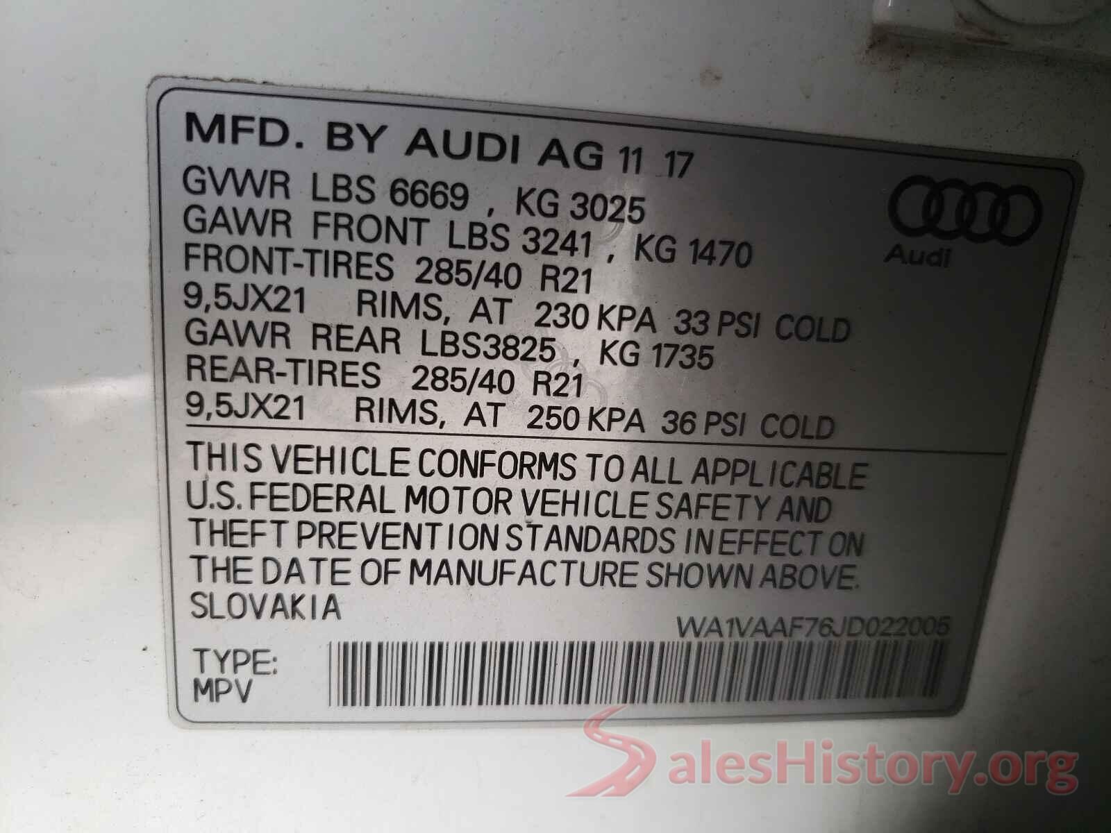 WA1VAAF76JD022005 2018 AUDI Q7