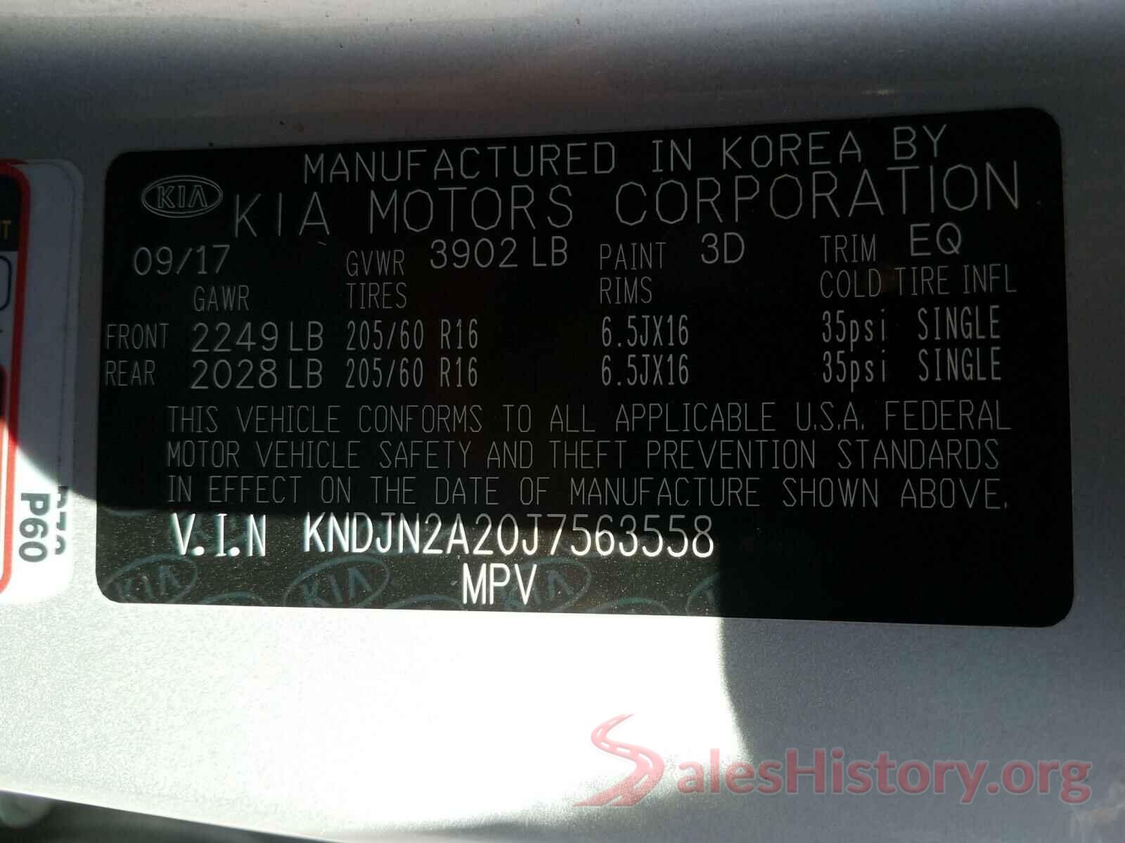 KNDJN2A20J7563558 2018 KIA SOUL