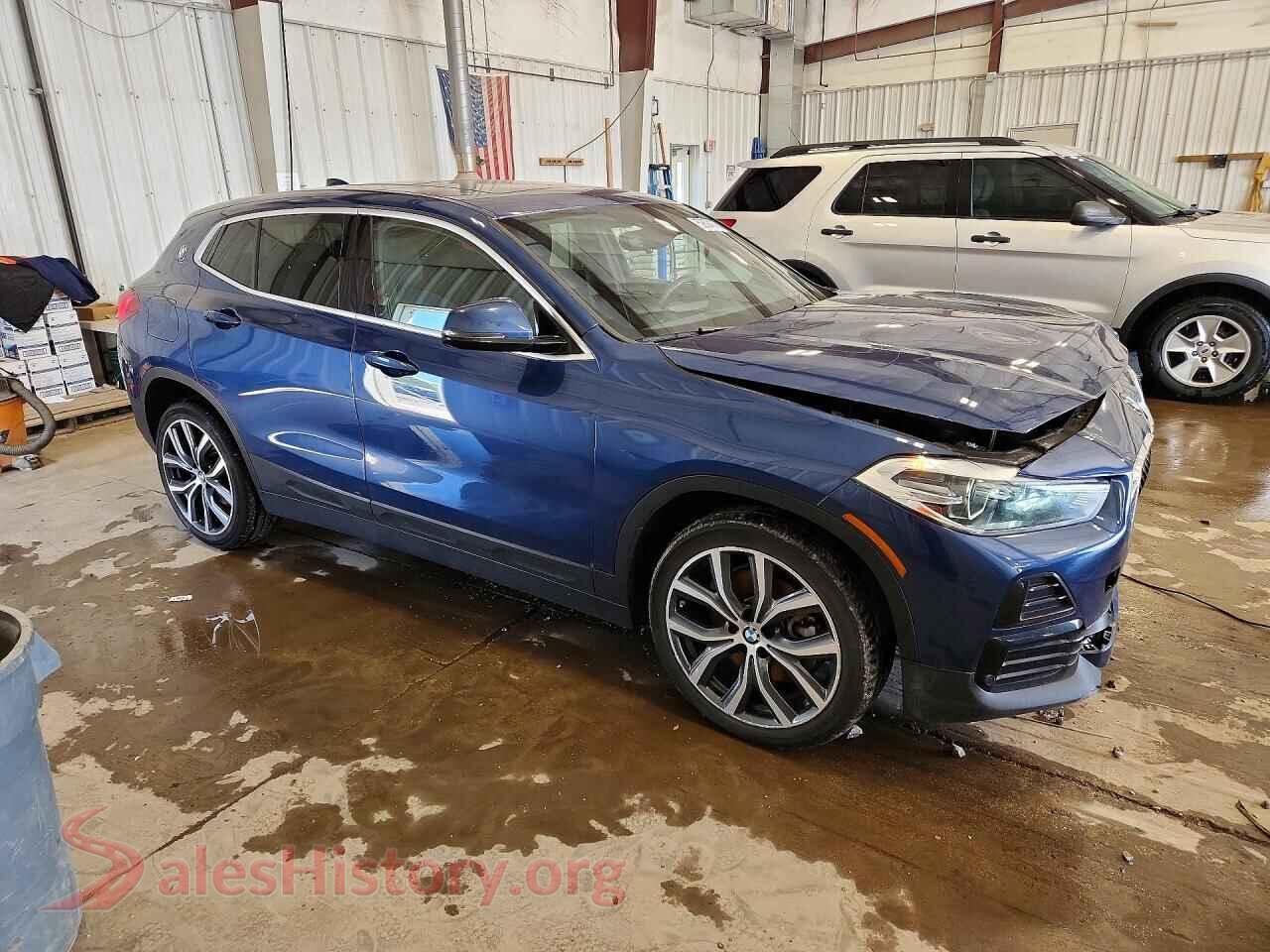 2022 BMW X2 VIN WBXYJ1C06N5U54512, rear 3/4 view