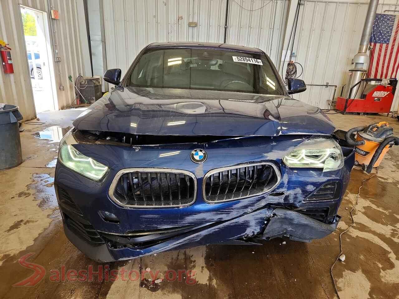 2022 BMW X2 VIN WBXYJ1C06N5U54512, rear view