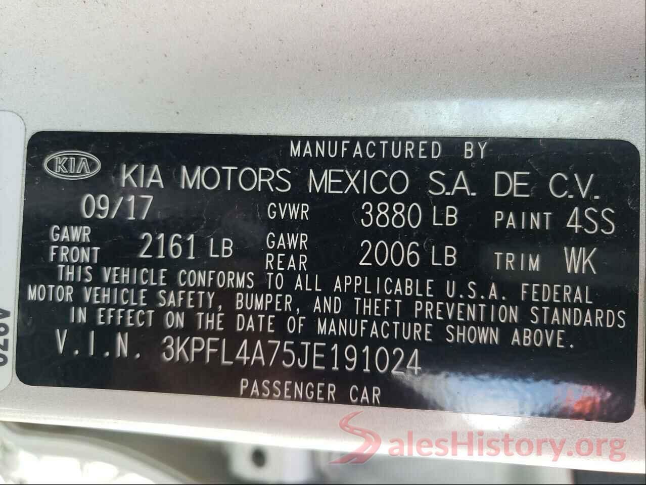 3KPFL4A75JE191024 2018 KIA FORTE