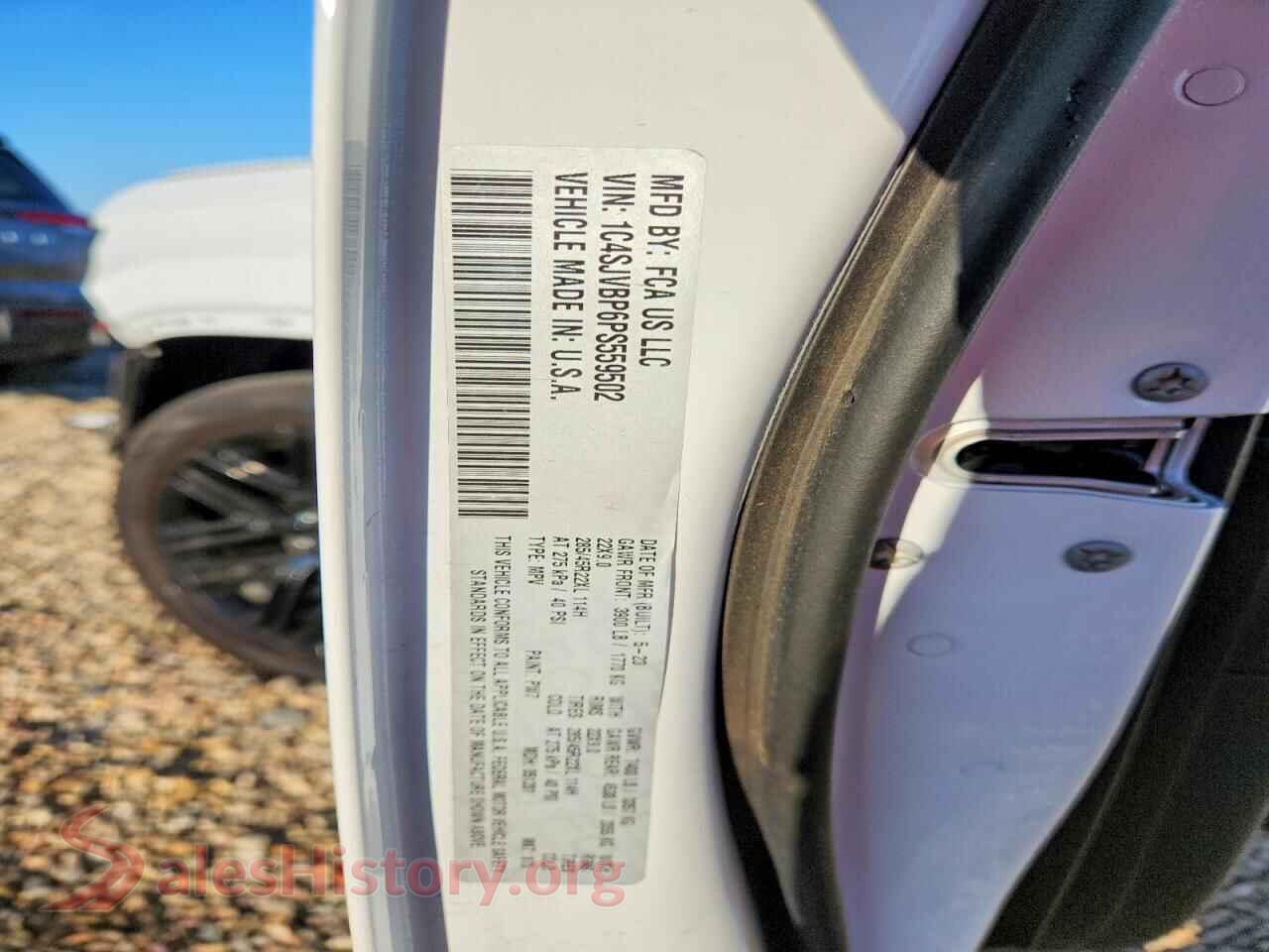 2023 JEEP WAGONEER VIN 1C4SJVBP6PS559502, trunk area